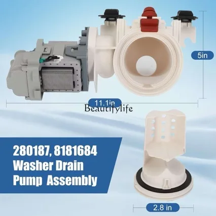 280187 8181684 Washing machine drain pump for Duet Epic washing machine 120v