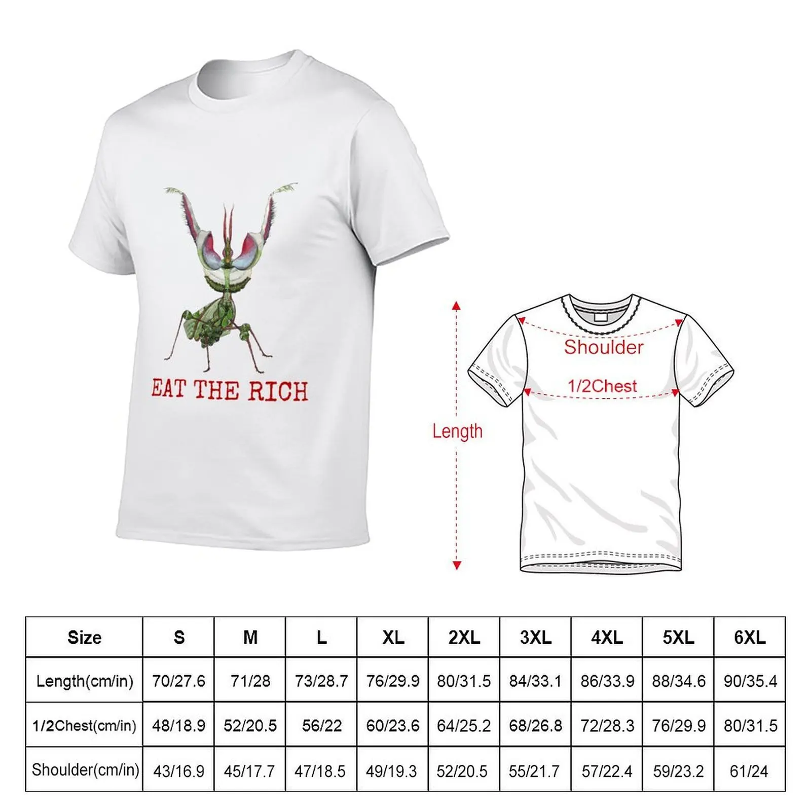 EAT THE RICH Devil’s Flower Mantis, Idolomantis diabolica T-Shirt t shirts for man graphic tees anime t shirts for man T-Shirt