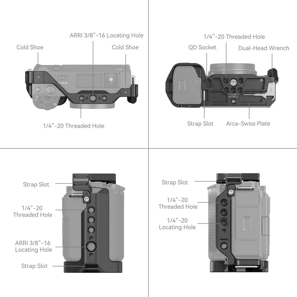 SmallRig Wireless Remote Control for Sony ZV-1 ZV-E10 Camera Camera Shutter Remote Control for Sony A7 III/A7S III/A7C A9 2924