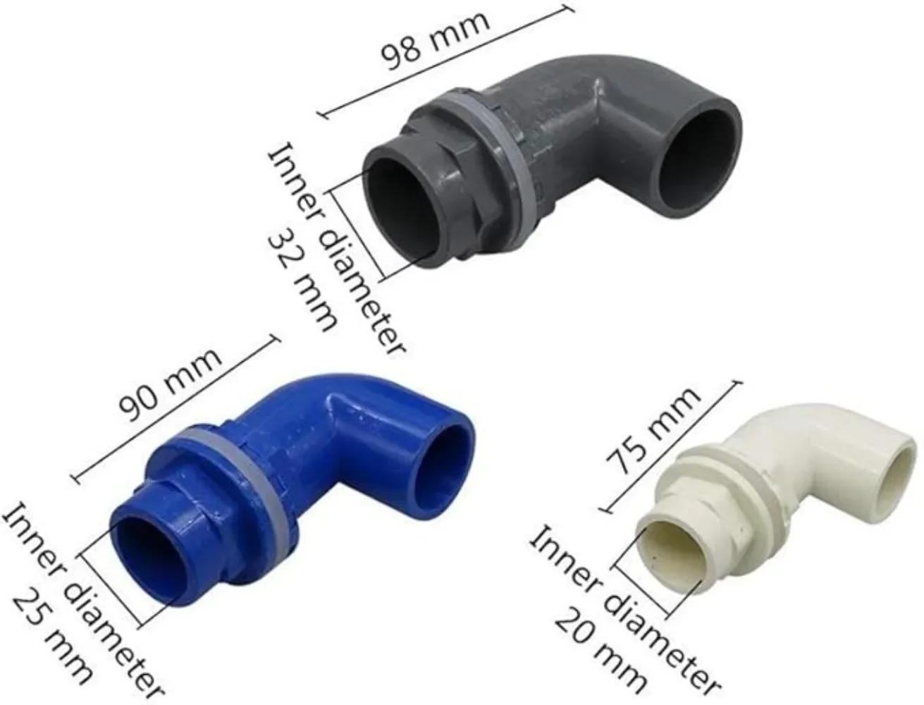 

Доступные трубы из ПВХ, коленчатые дренажные соединители для аквариума, резьба для перелива, подача резервуара для воды, домашнее соединение трубки «сделай сам», 1 шт., 5 размеров