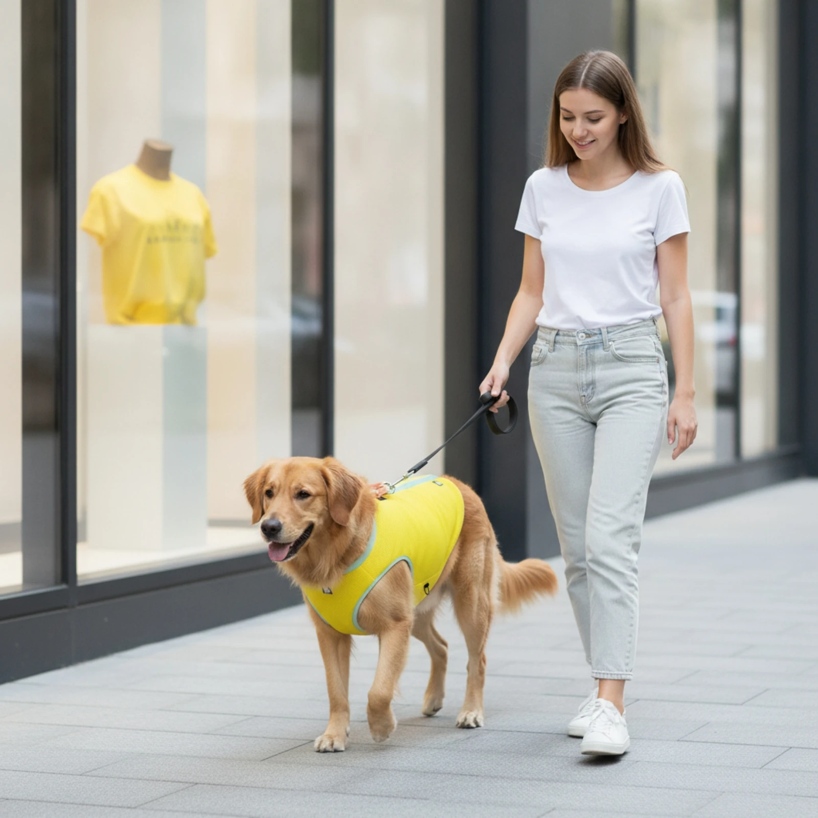 Dog Vest with Leash Attachment Soft Mesh Dog Harness Slip-on Harness Quick-Dry Padded for Dogs, Daily Walks, Regular Outings
