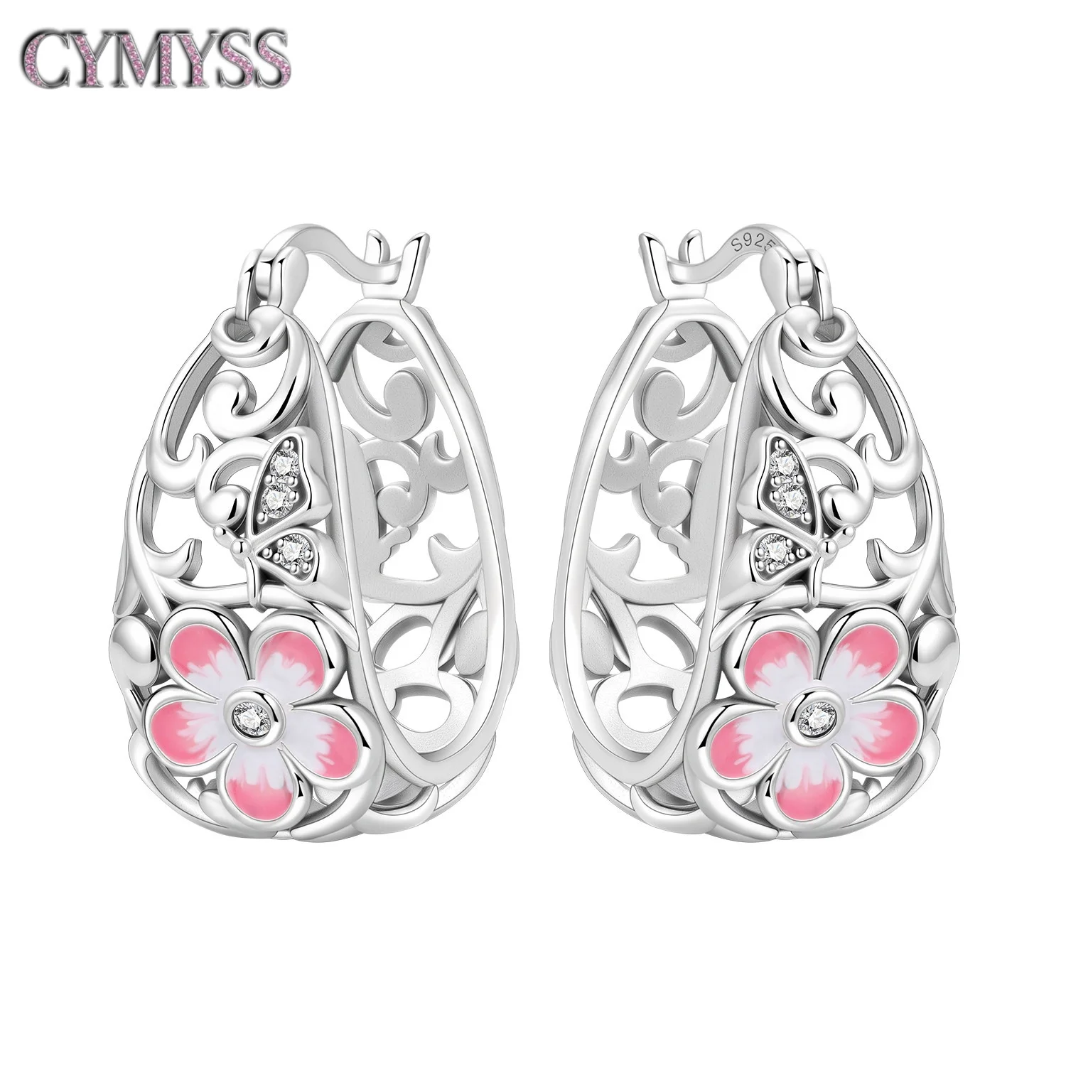Original-Ohrringe aus 925er-Sterlingsilber, vielseitige, exquisite Blumen-Iris-Ohrringe, Schmuck für Frauen, Geburtstag, Valentinstag, Geschenk