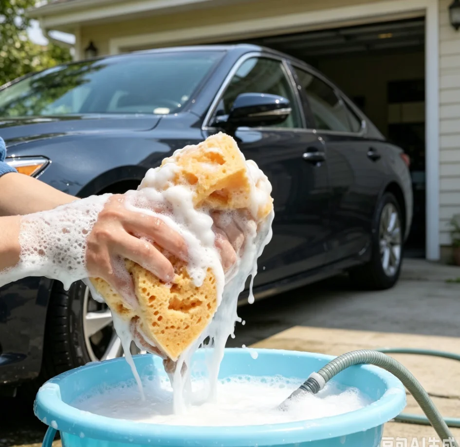 17*11*9 CM Car wash sponge block car motorcycle cleaning supplies large size Honeycomb sponge brush dusting car cleaning tool