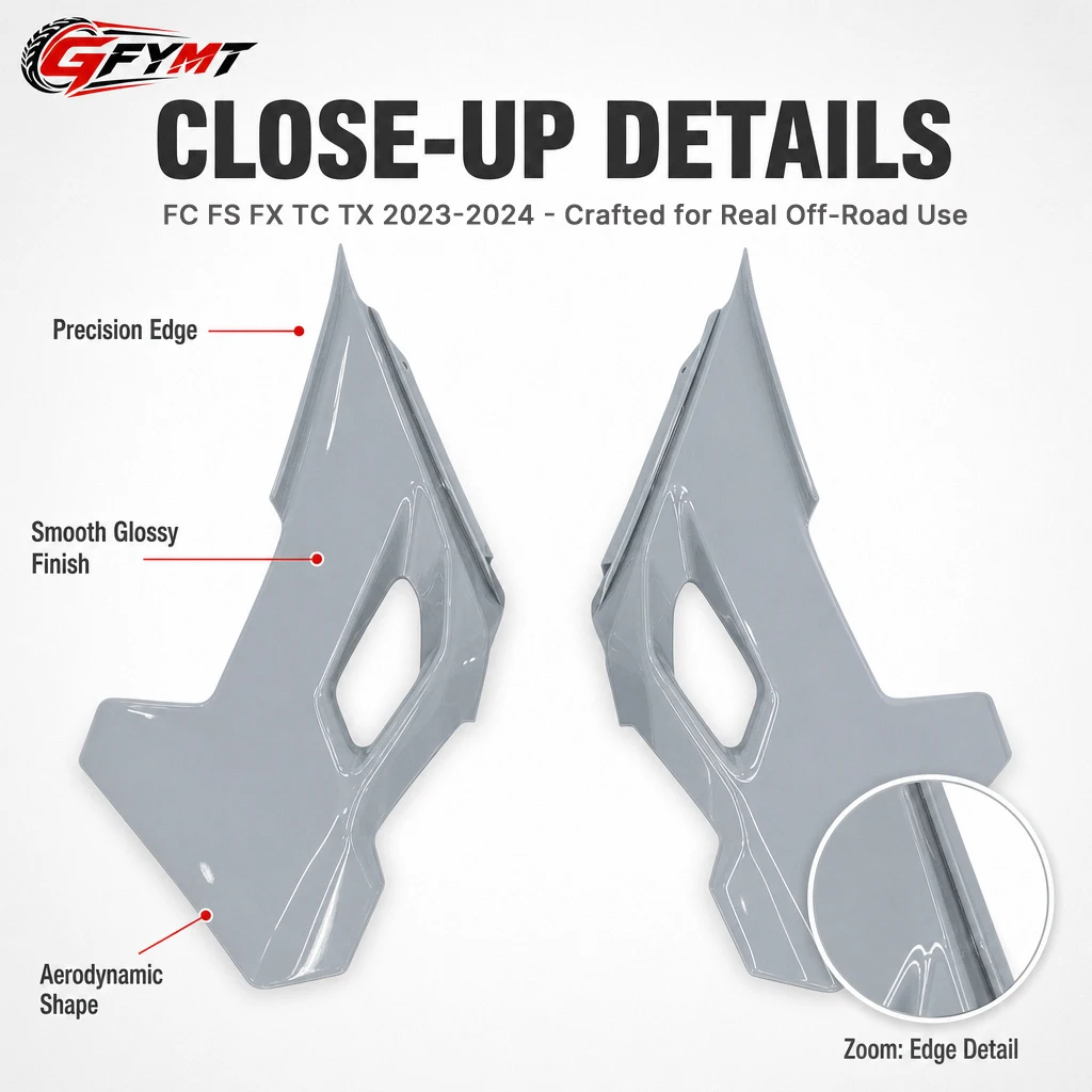 For K27 HUSQVARNA FC FS FX TC TX 125-450 23-24 Motorcycle Fuel Tank Guard Left Right Side Panels Mudguard Fender Protector Cover - view 2