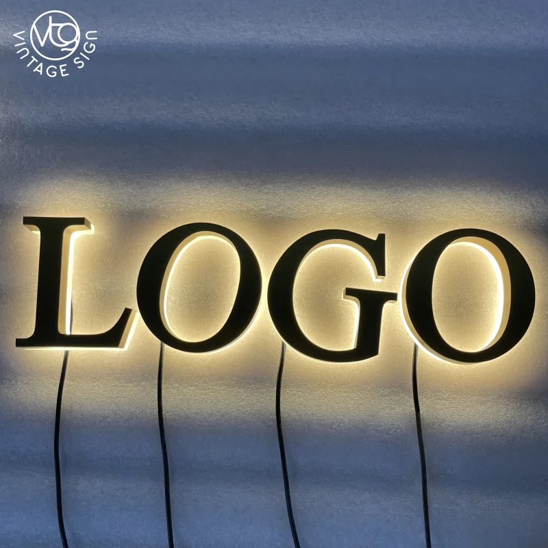 (Customized) Store Front Letters Sign Custom LED Outdoor Backlit Business Signs With High Quality