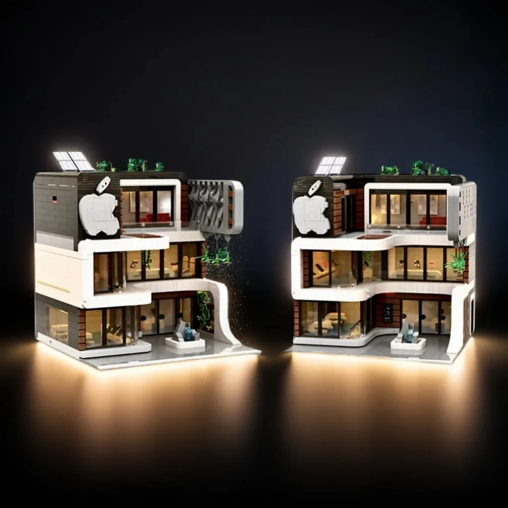 2586PCS MOC Street View Apple Store Modular Series Allirvinexperts Model  Bricks Architecture DIY Assembly Display Gift