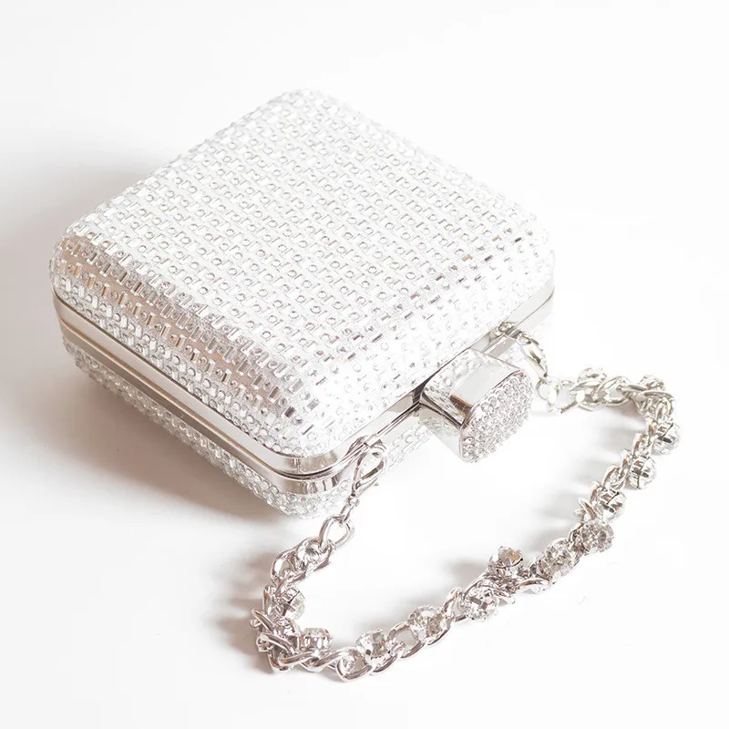 XMESSUN New Trendy Diamonds Evening Bag for Women,Fashion Luxury Ladies Wedding Party Clutch Bag Chain Shoulder Crossbody Bag