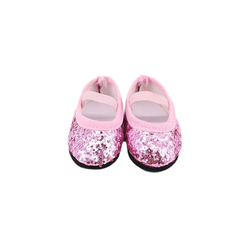 5Cm Doll Shoes Sequin Canvas Ballet Shoes For 14.5 Inch American Doll&BJD Doll&32-34Cm Paola Reina Doll Russia Girl Toy DIY