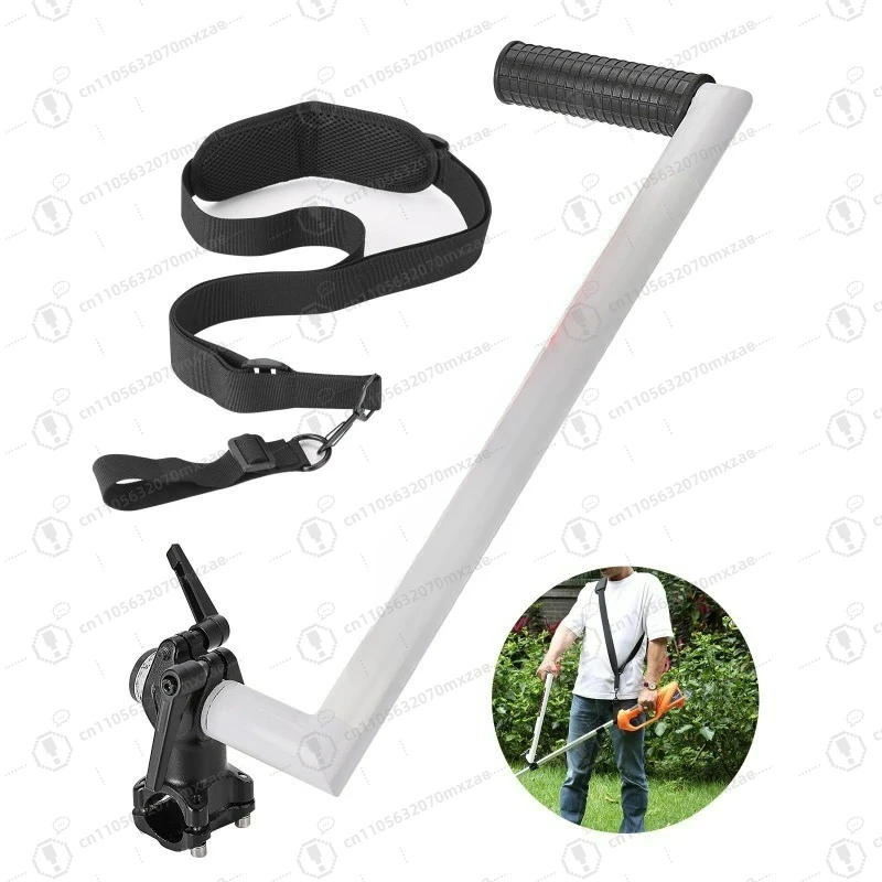 Lawn Mower Handle String Trimmer Grip with Trimmer Shoulder Strap Durable Replacement Accessory for Garden Tools
