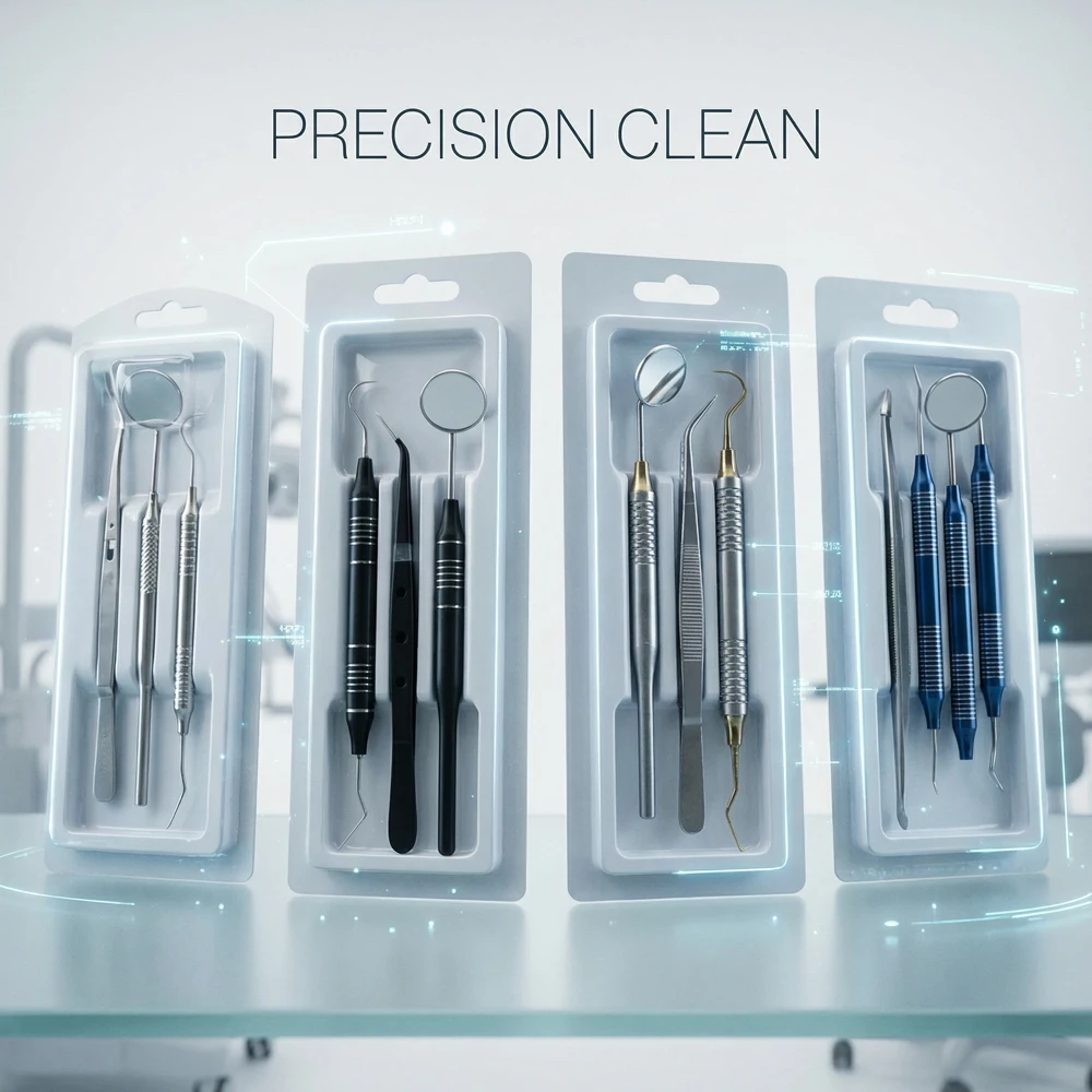 Stainless Steel Dental Oral Care Kit Plaque Remover, Scraper&Mirror Set High Temperature Resistant