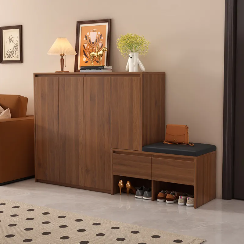 

Bench Entrance Hall Shoe Cabinet Show Space Saving Shelves Wooden Shoe Shelf Closet System Nordic Zapatero Entrance Furniture