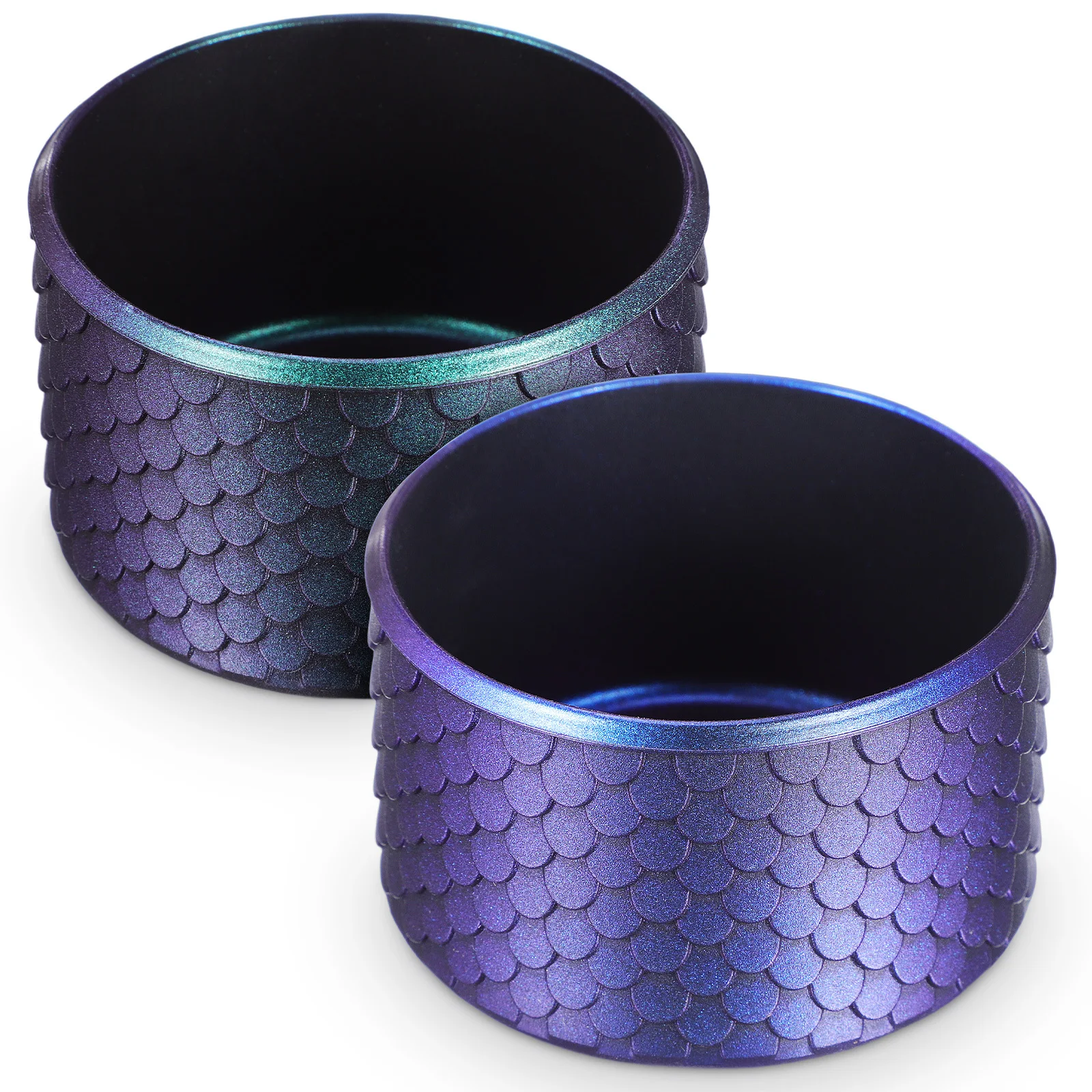 

2pcs Fish Scale Sleeves Silicone Tumbler Bottom Covers 12-40 Oz Reusable Mug Protectors Non-Slip Hot Cold Drinks Cup Sleeves For