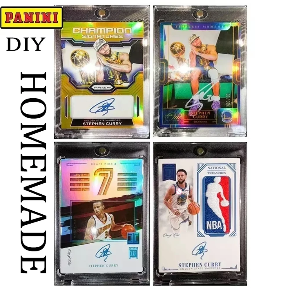 Panini estrela cartão nba copa do mundo stephen curry diy 4 pçs/set basquete bordado material cartão menino presente de aniversário de natal