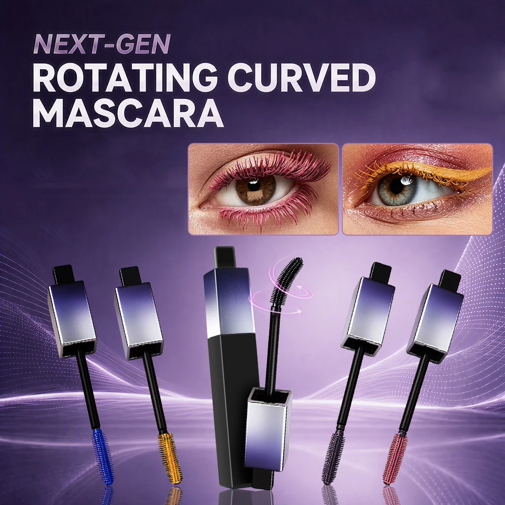 Private Label Mascara Custom Logo Smudge-proof Lengthening Curling Mascara with A Flexible Silicone Brush Makeup Wholesale Vegan