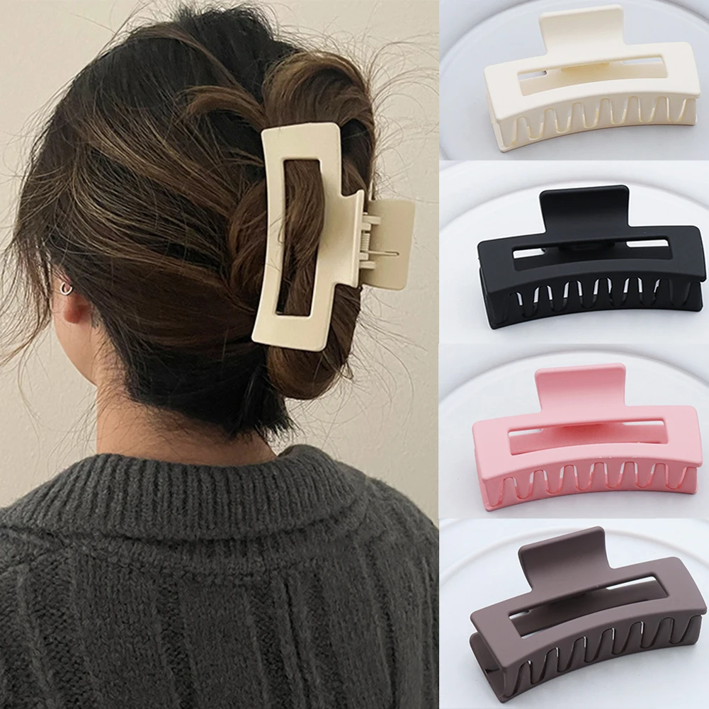 Pinces à cheveux en plastique pour femmes et filles coréennes, couvre-chef, épingle à cheveux de grande taille, Barrette en forme de crabe, ornement à la mode, accessoires pour cheveux