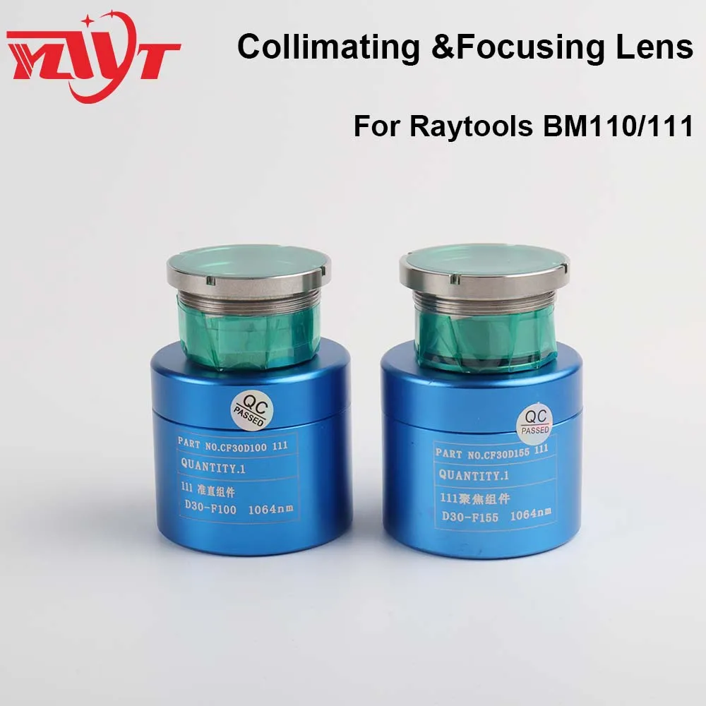 Raytools BM111 Collimating Focusing Lens D30 F100 F125 F155 F200mm with Lens Holder for Laser Head BM111 BM110