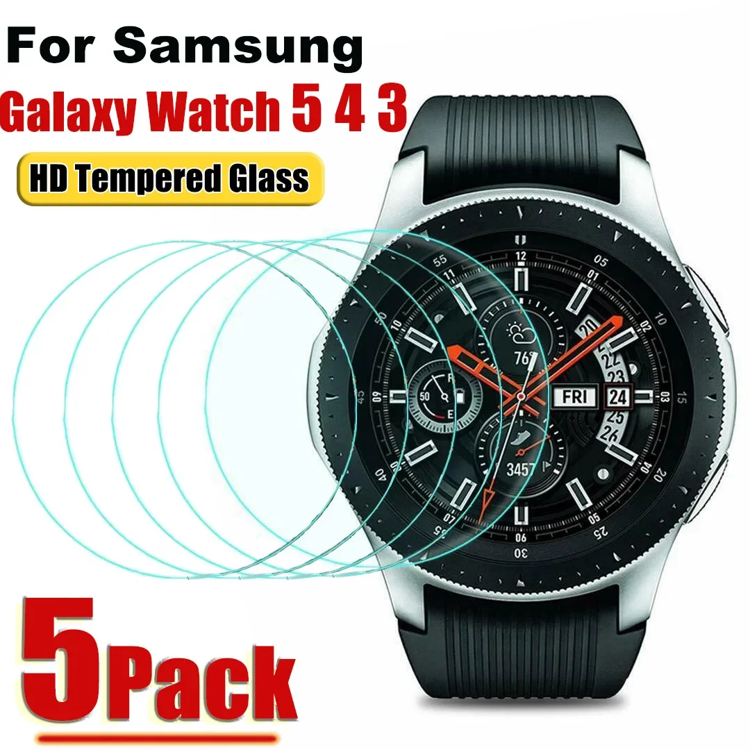 HD Tempered Glass for Samsung Galaxy Watch 5 4 3 42mm 44mm 40mm 46mm Guard Protector Film Watch4 Classic Screen Protectors Films