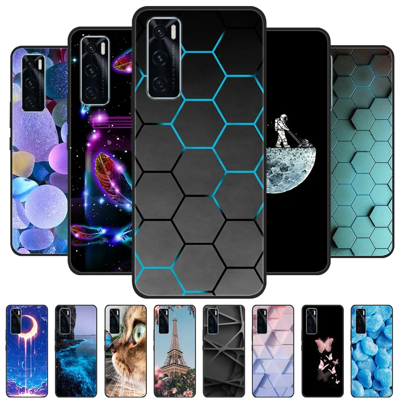 For Vivo V20 SE Case Shockproof Flower Back Cover For Vivo V20 SE V2022 V2023 astronaut Soft Silicone Fundas VivoV20SE Bumper