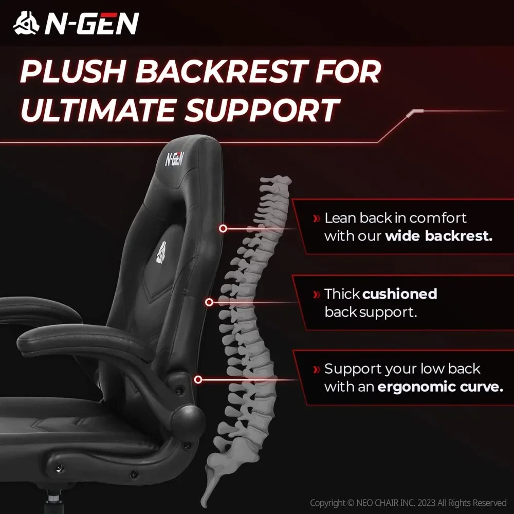 Silla de ordenador para videojuegos, asiento ergonómico para oficina, escritorio, N-GEN