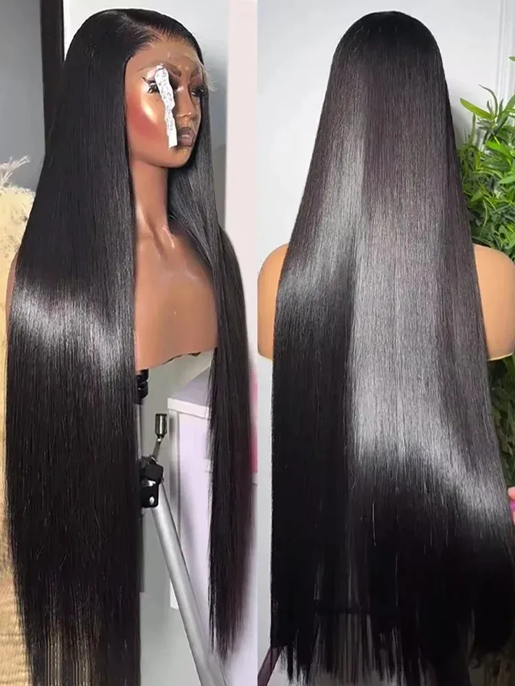 

Membaliwo Bone Straight 30 40 дюймов 13x4 13x6 HD Прозрачные парики из натуральных волос на кружеве спереди Бразильский парик с застежкой 250% 6X6 для женщин