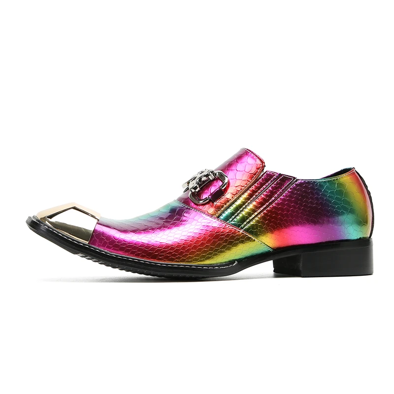 Quadratische quadratische Niet Stil lässige Lederschuhe modische Persönlichkeit bequeme Herren schuhe trend ige Leder neunte Hosen Schuhe – Detail 28