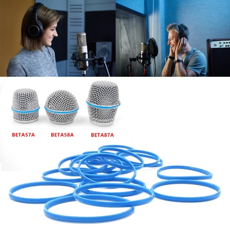 

Blue Rubber Rings for BETA58A/87A Dynamic Vocal Microphones Customizable P8DC