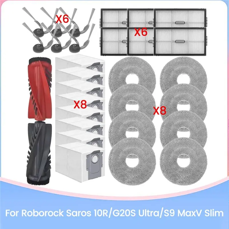 pieces-de-rechange-abbz-pour-roborock-saros-10r-g20s-ultra-s9-maxv-slim-brosse-de-nettoyage-filtre-hepa-chiffon-de-nettoyage