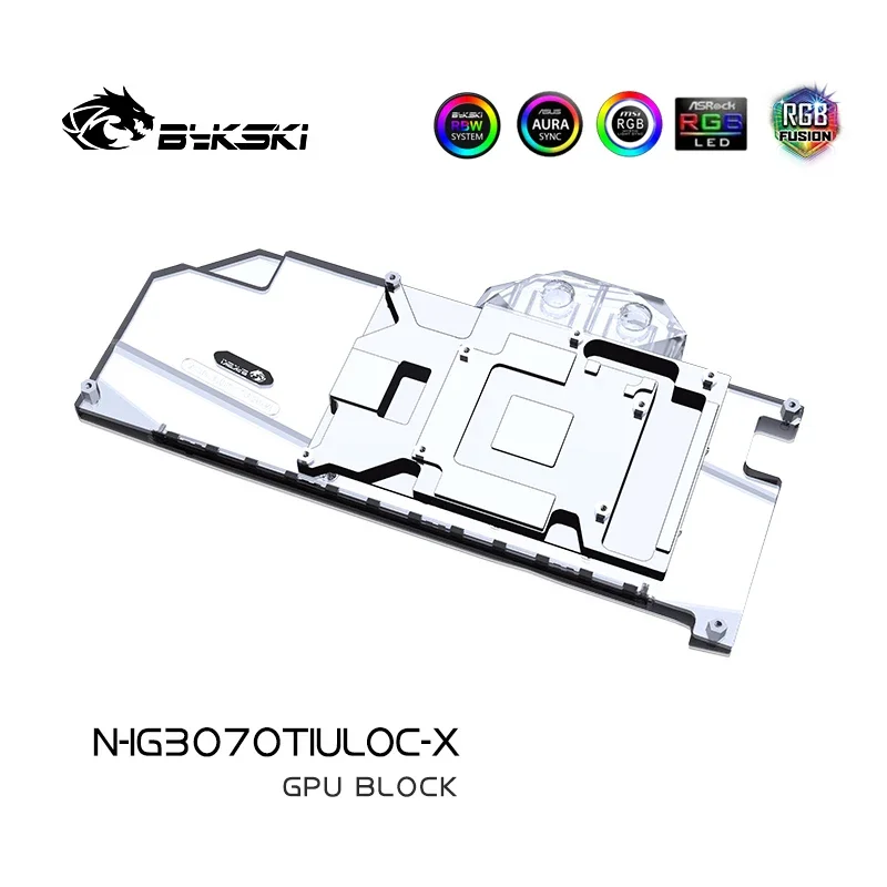 Imagem -05 - Bykski-gpu Water Block Placa Gráfica Colorida Igame Rtx 3070 ti Ultra Avançado oc Vga Liquid Cooler 5v 12v Rgb N-ig3070tiuloc-x