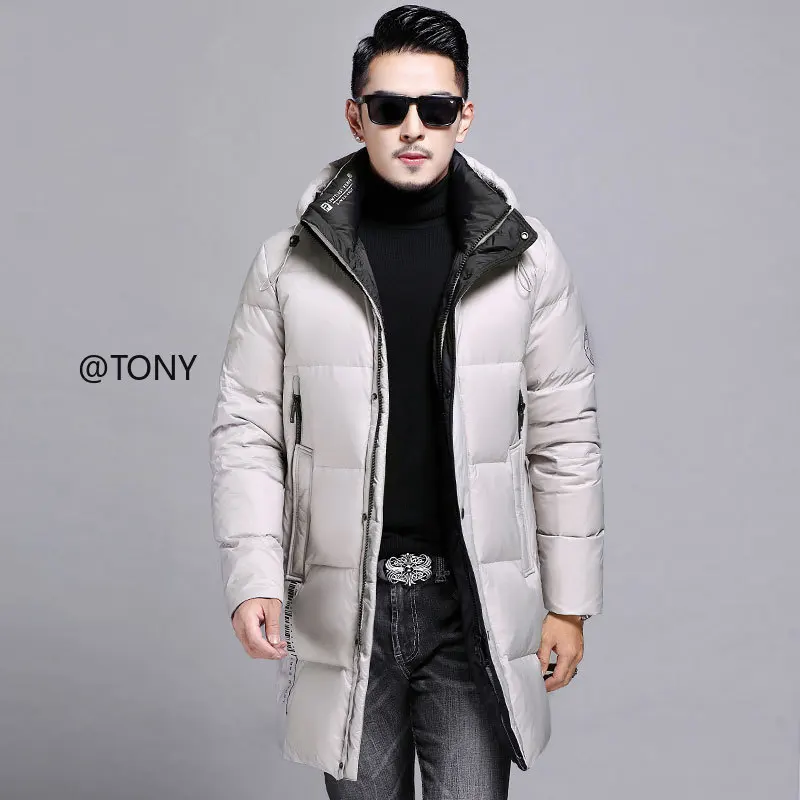 Chaquetas con capucha para hombre, ropa de diseñador con relleno de ganso, chaqueta de plumón ultraligera, abrigo de viento para hombre, Invierno