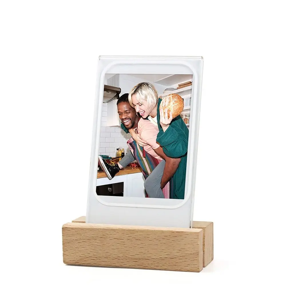 Acrylic LED Light 3 inch Art Frame Transparent Photo Frame Instant Camera Photo Table for Fujifilm Mini Desktop Decoration