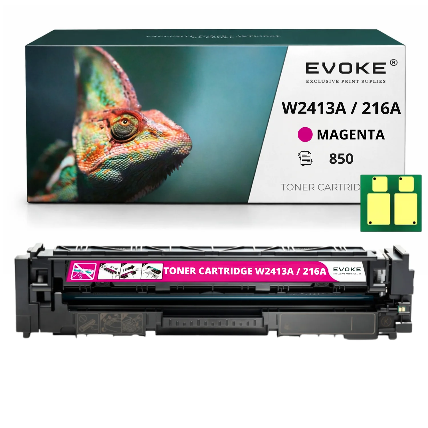 Evoke Compatibele Toner voor HP W2413A 216A Magenta met Chip 850 Pagina's M155Nw M182N M183Fw