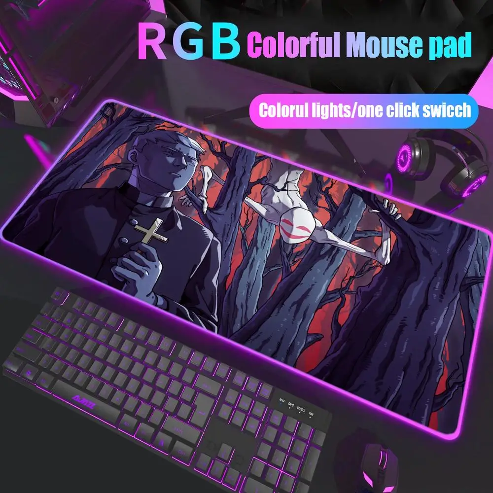 

FAITH The Unholy Trinity Mouse Pad Rgb Desk Mat Back Light Led Mousepad Setup Gaming Accessories Deskmat Big Mousepad Backlight