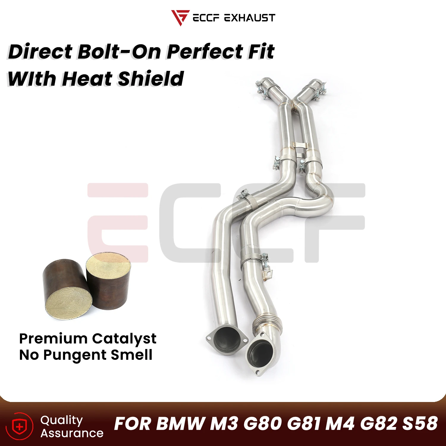 

ECCF Sporty Stainless steel Mid pipe For BMW M3 G80 G81 M4 G82 S58 Aggressive Sound Plug and Play Upgrade Performance