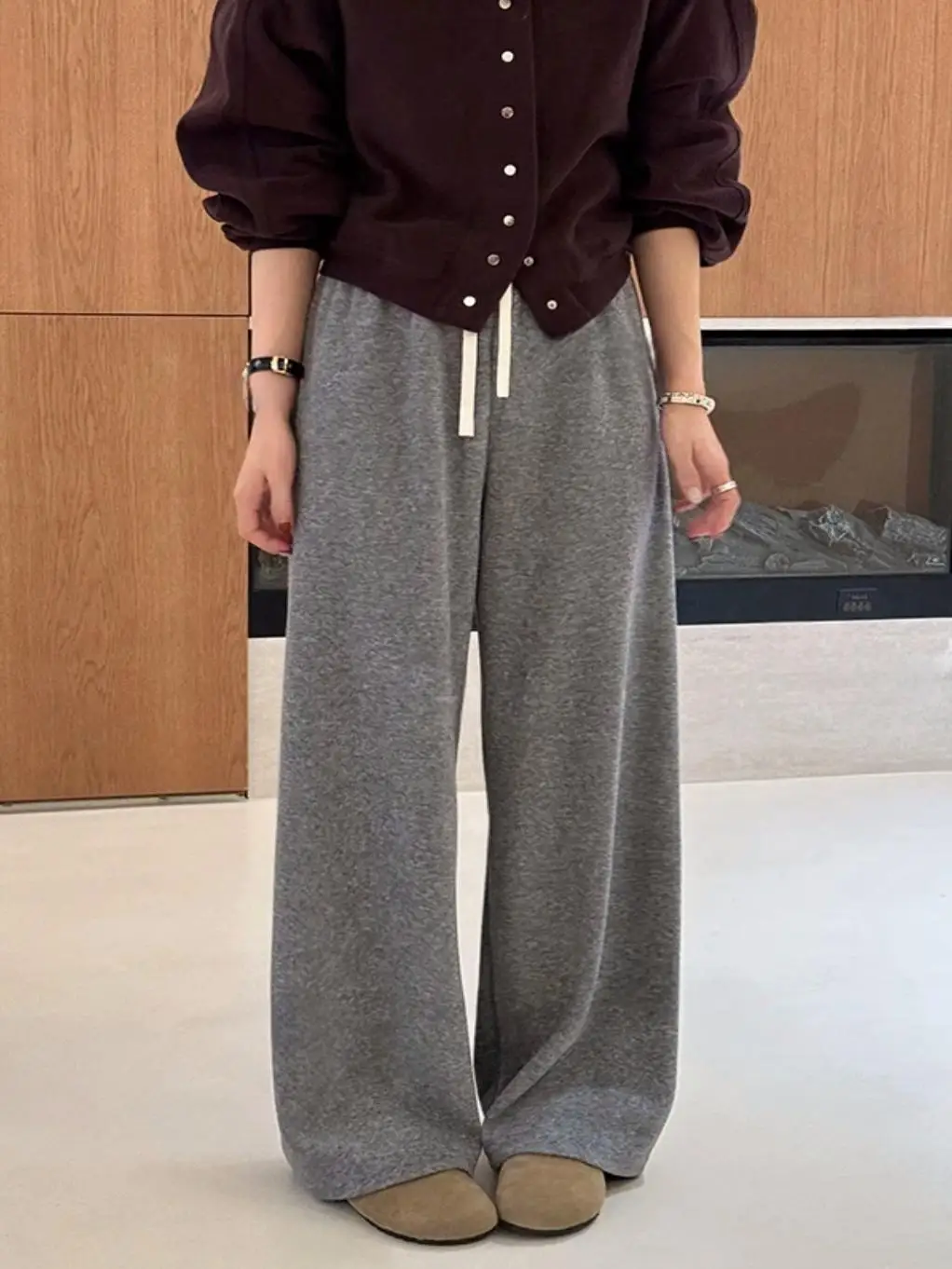 

High-End Japanese Sle Loose Fit Casual Pants Women's plus Size Drapey Pear ape Wide Leg Pants Comfortable Straight Cut