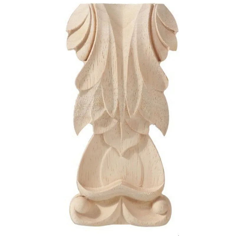 Unpainted Wood Carved Decal Corner Onlay Wooden Appliques for Furniture Wooden Flower Decoration Home Decor Items Decal Floral image 6