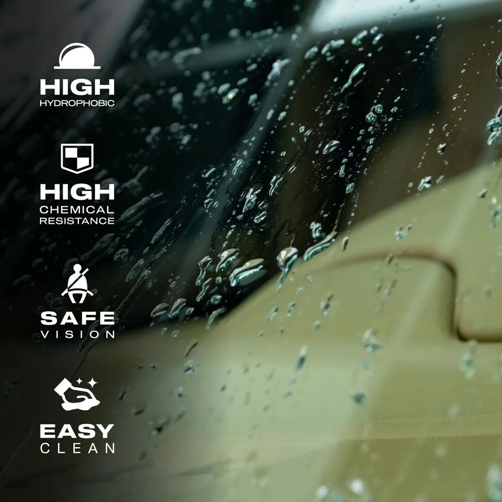 Nasiol GlasShield Wipe-On Nano Chuva Repelente Toalhetes Para Pára-brisas, 1 Ano