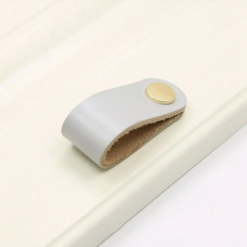 Children's Furniture Artificial Leather Soft Environmentally Hardware Door Pulls Drawer Handle Leather Handle Furniture Knobs