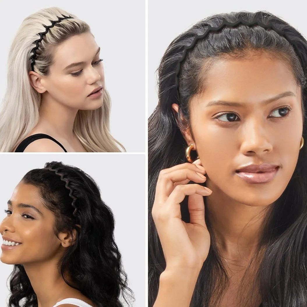 New Hairband Comb with Serrated Edges, Hairband with Notches, Hair Hoop for Women, Men, Girls, Party, Birthday Gift, Repair Broken DIY Hair