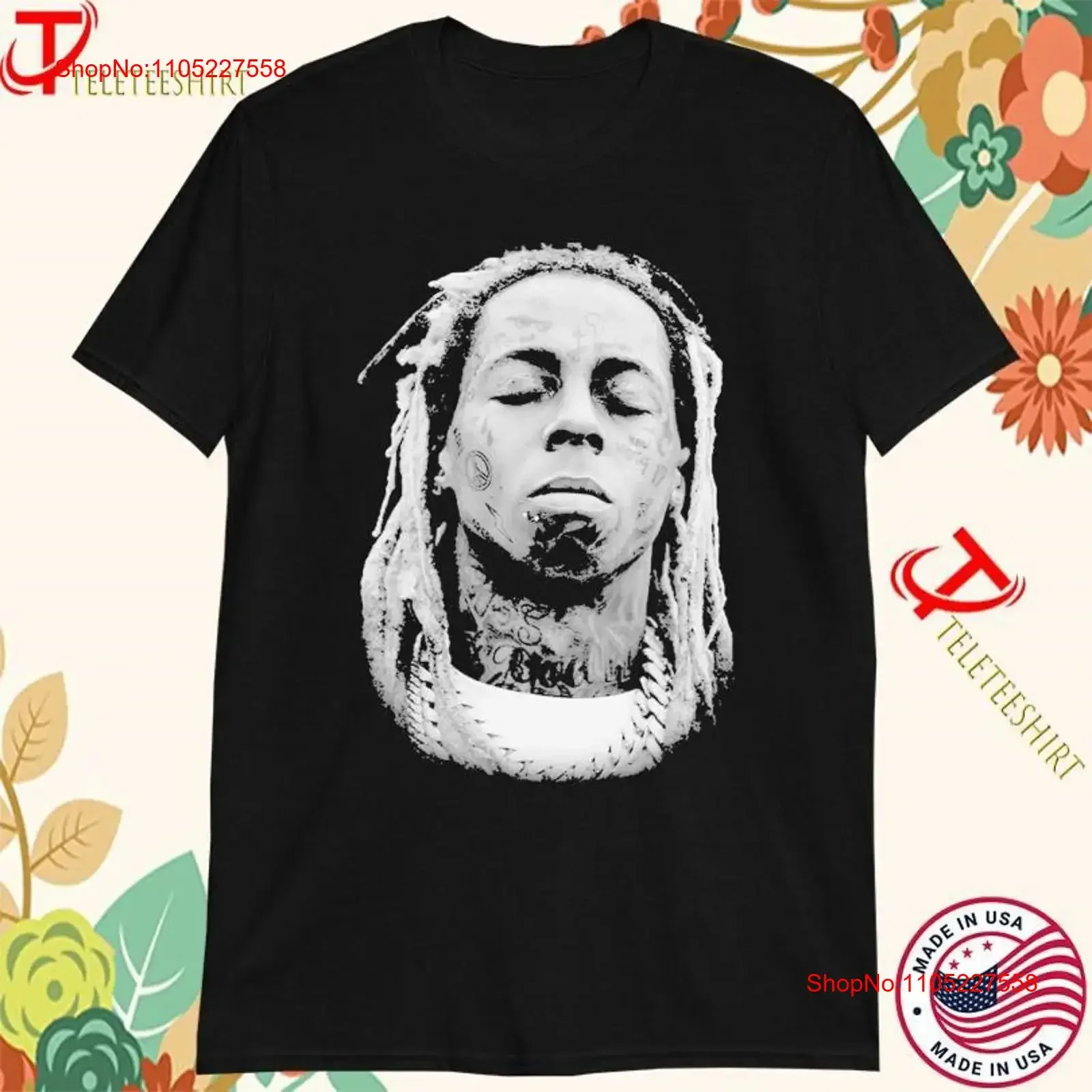 ليل واين ثا كارتر السادس قريبا تي شيرت S 5XL متعدد الألوان خمر غسلها امتدت للجنسين لينة تنفس #1