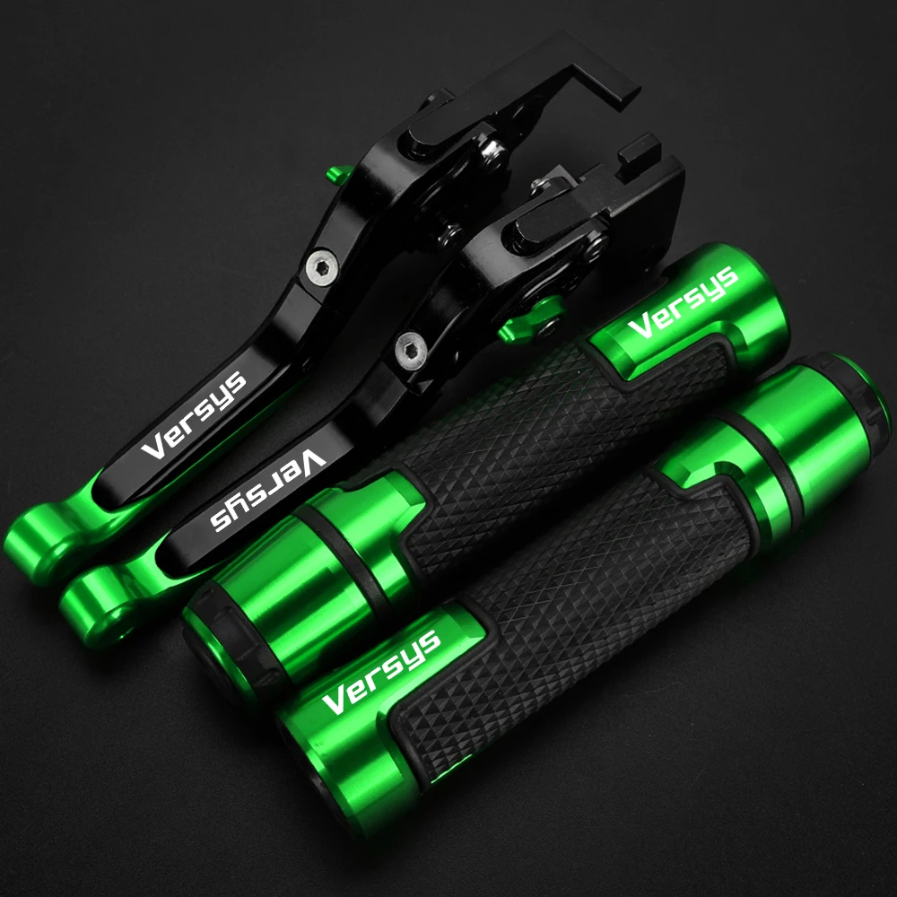 

Accessories 2025 24 For KAWASAKI VERSYS 650 1000 X250 X300 300X Versys1000 Adjustable Brake Clutch Levers & Hand Handlebar grips