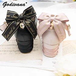 Japanese Style Lolita Shoe Clip Shoe Buckle JK Uniform Big Head Shoe Ornament Girls Sweet Bow Barrettes Hair Clips Accessories