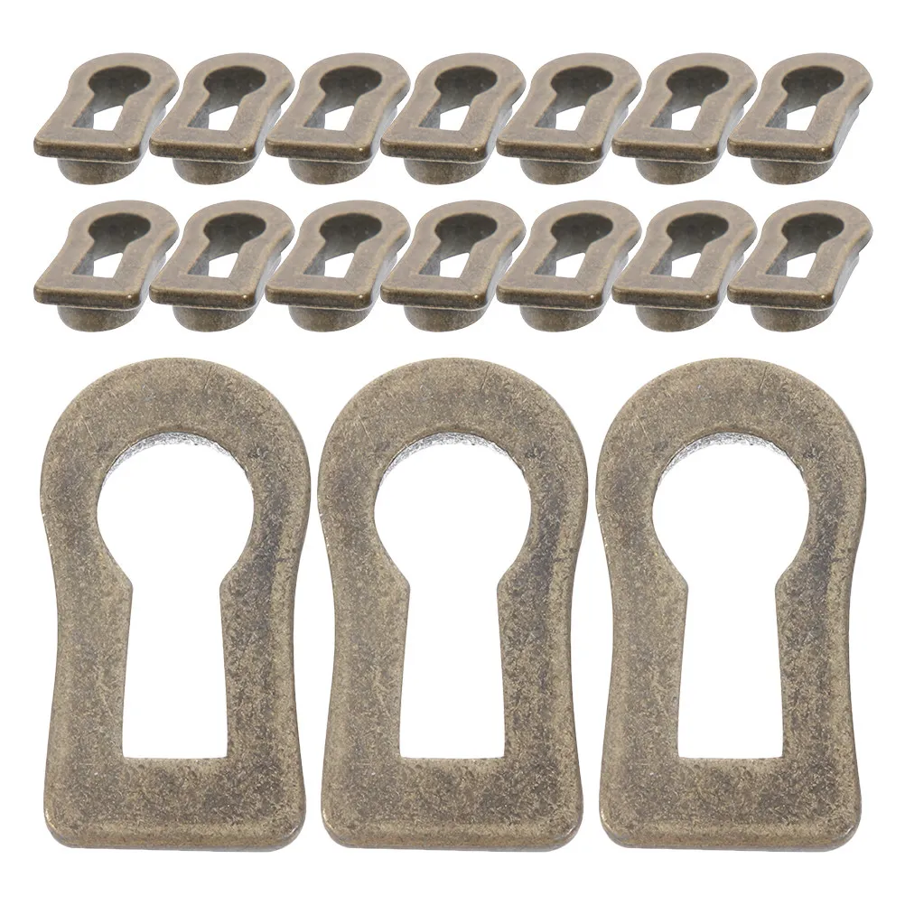 20Pcs Hardware Furniture Keyhole Covers Zinc Alloy Decorative Keyhole Insert Protector for Cabinet Dresser Door Vintage Style