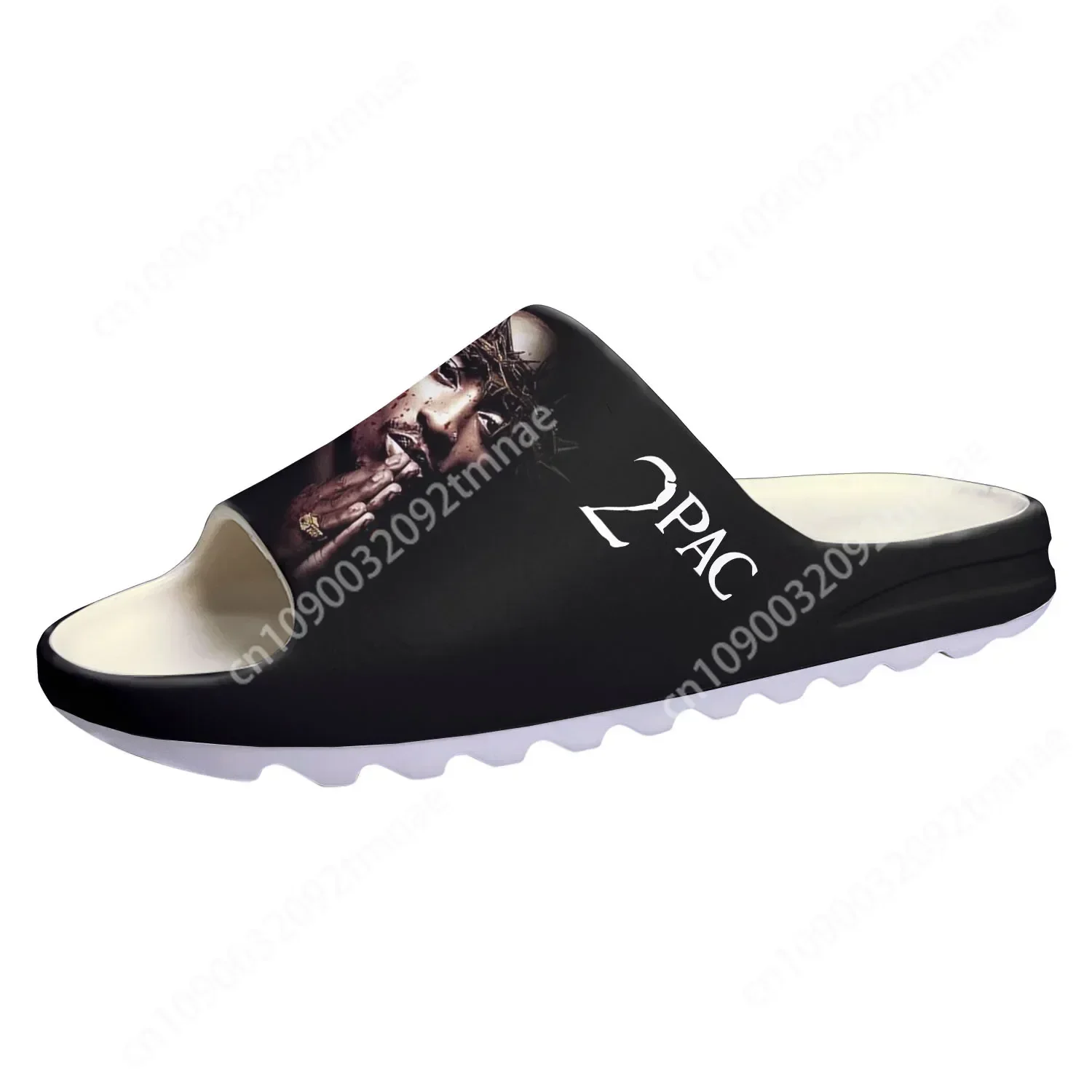 

2Pac Hip Hop Rapper Tupac Soft Sole Sllipers Home Clogs Step on Water Shoes Mens Womens Teenager Customize on Shit Sandals Pop