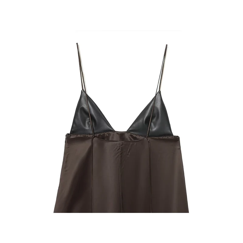 فستان بروتيل مرقع للنساء لصيف 2026 موضة جديدة نحيفة على شكل حرف v أنيقة لحفلات الرقص فساتين عطلة شبابية أنيقة للشارع #6