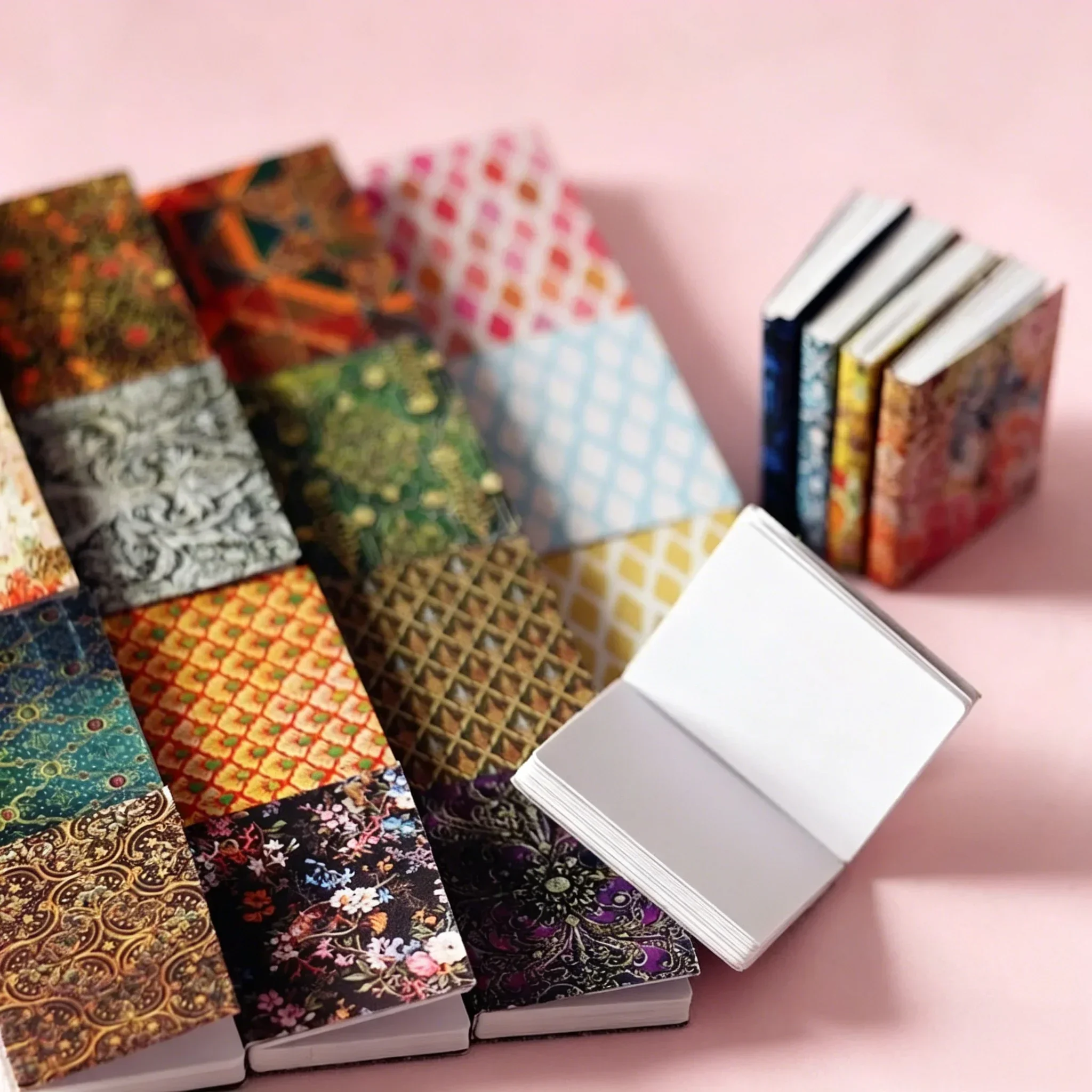 1/12 Scale Miniature Color Book Model Set of 4, Tiny Notebook Doll House Study Scene Decor Props