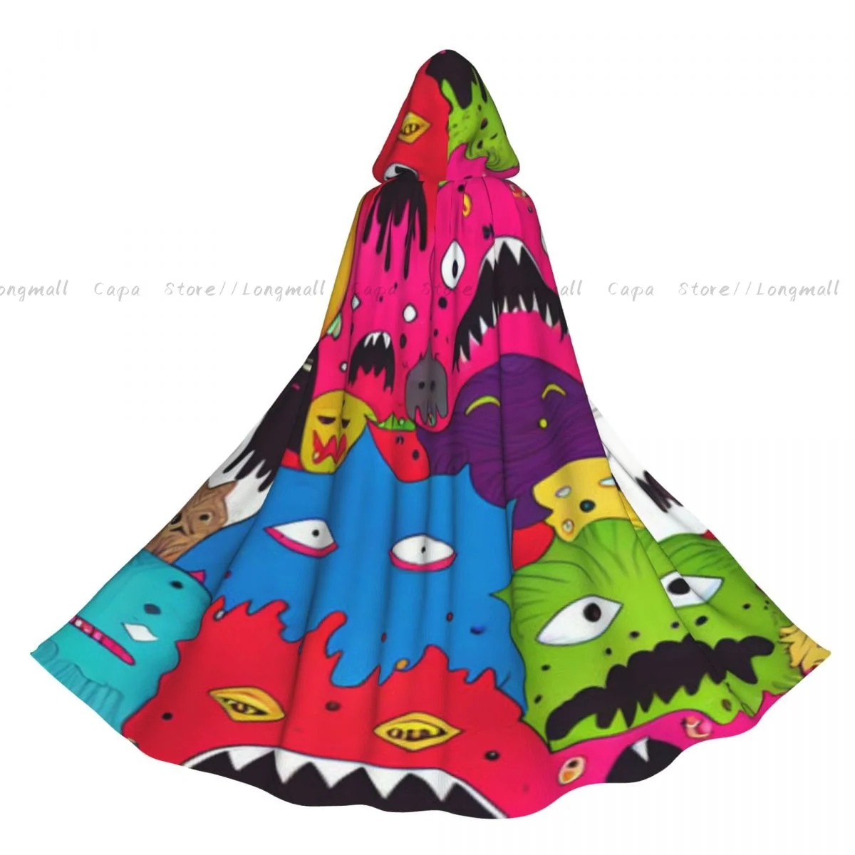Disfraces medievales para cosplay, capas con capucha de monstruos mágicos abstractos, capas largas, chaquetas, abrigos, para carnaval.