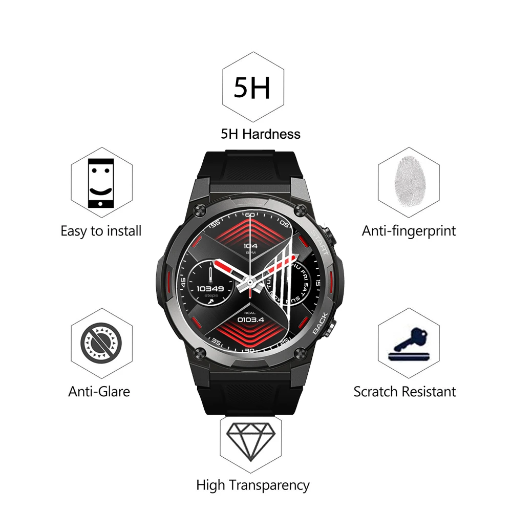 3 pezzi proteggi schermo antideflagrante per Zeblaze Vibe 7 Pro Btalk 2 Vibe 7Pro Vibe7 Btalk2 Smart Watch Movie PET Film non Glass