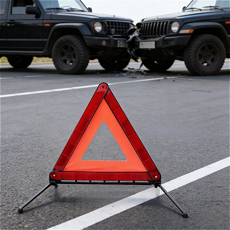 Car Triangle Reflective Tripod Emergency Breakdown Warning Sign Safety Hazard Foldable Stop Sign Car Accessories Rescue Tools