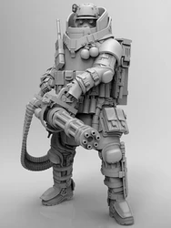 1/24 75MM Resin Figures Model Kits Advance Guard Heavy Gunner Requires Self-Assembled and Colored