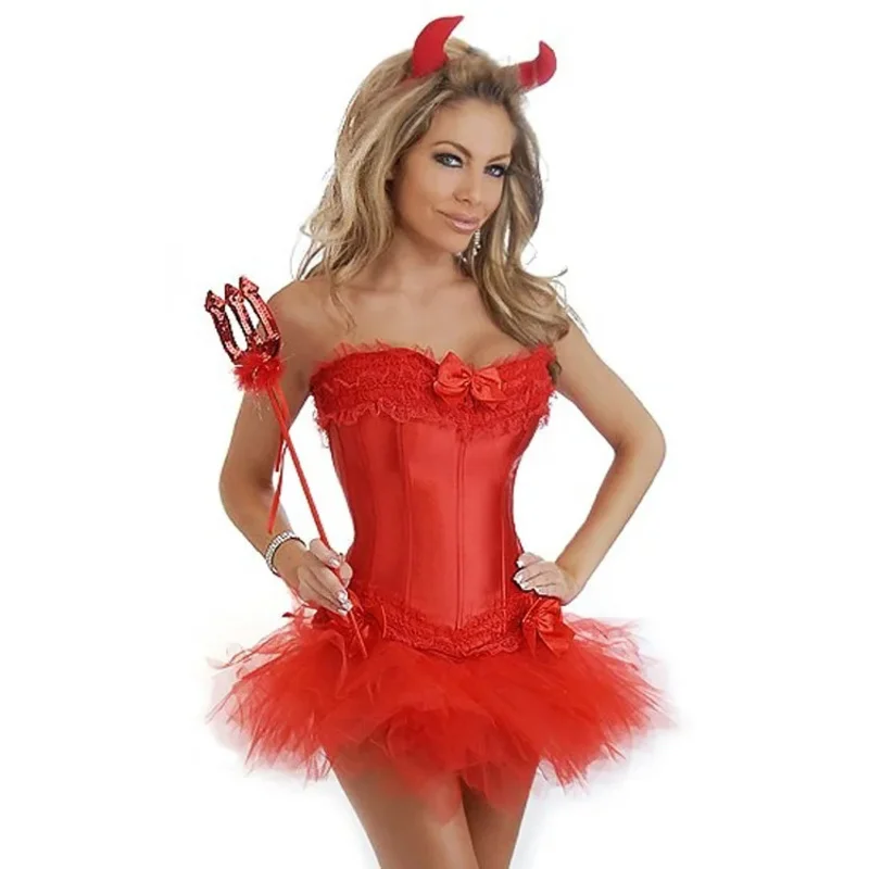 

a7d@【Wetrose】In Stock 2025 Devil Girl Cosplay Costume Demon Evil Hot Sexy Hell Yeah Girl For Woman Halloween Full Seta7d@